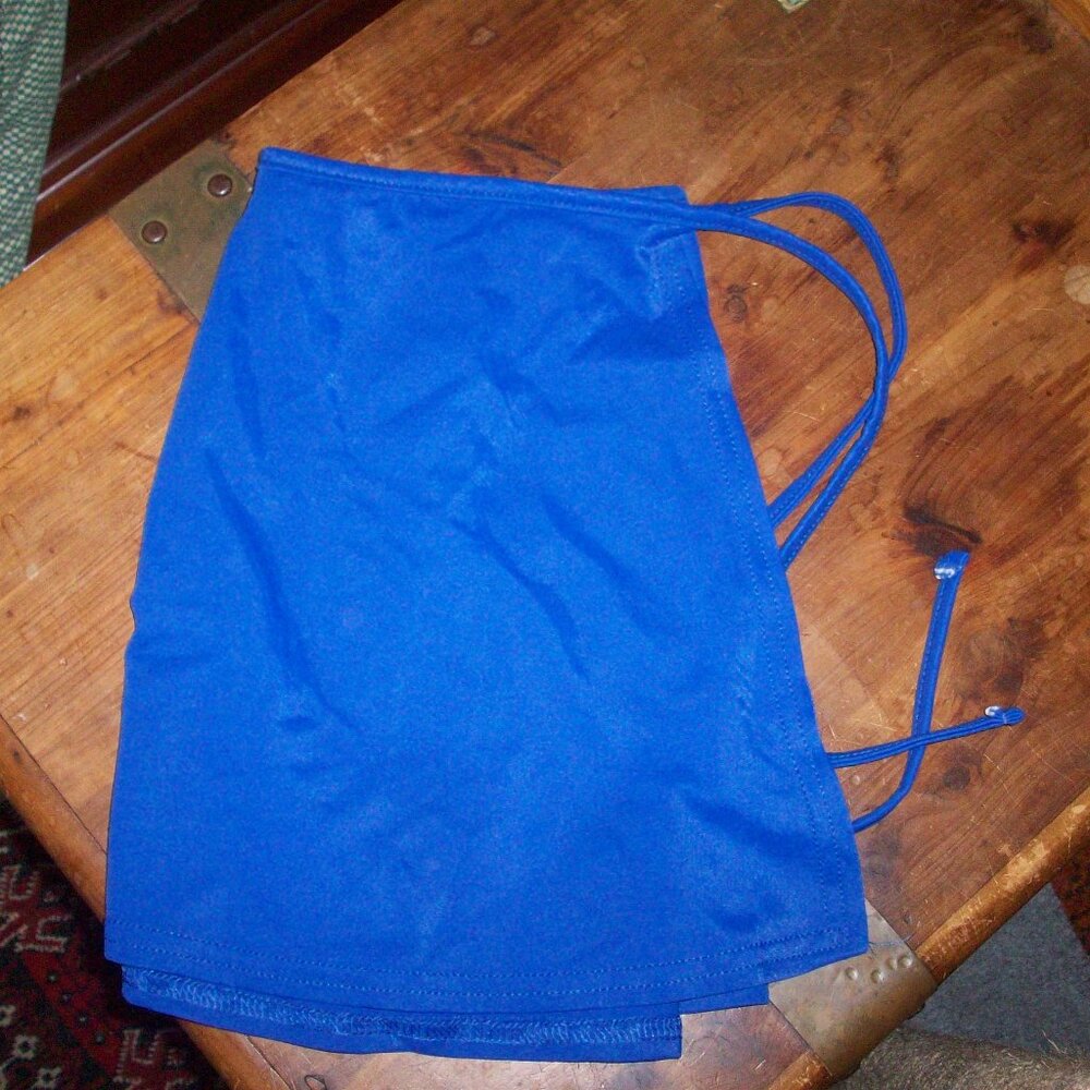 Vintage Pro Spirit Dance Skirt Wrap Around In Royal Blue Swing Nylon Spandex USA